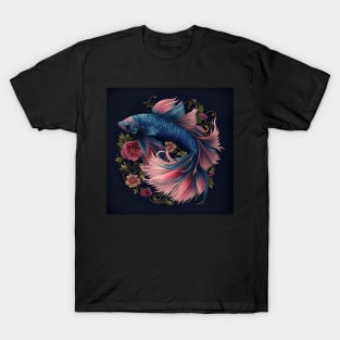 Floral Betta fish T-Shirt